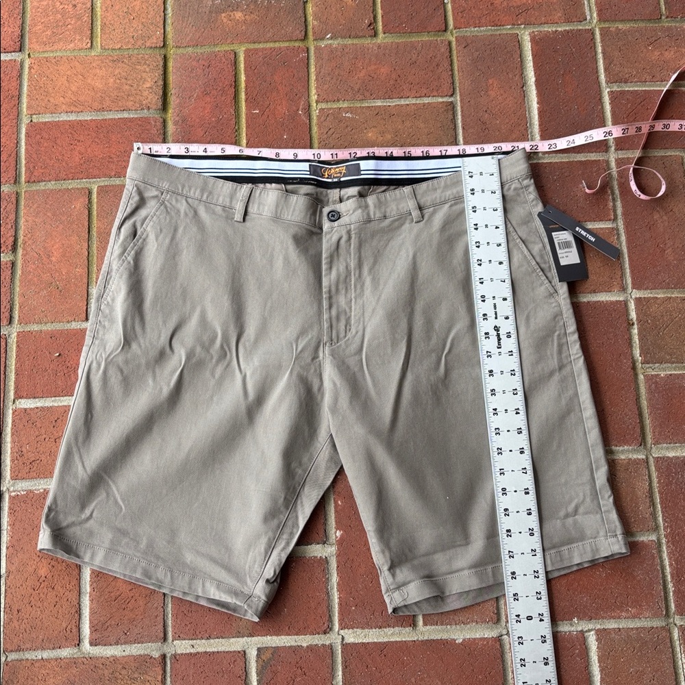 NWT Johnny Bigg Men's Sz 44 Brindle Tan Stretch Shorts